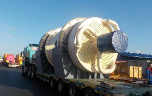 Intertransport GRUBER Move Heavy Heat Exchanger from Germany to the USA