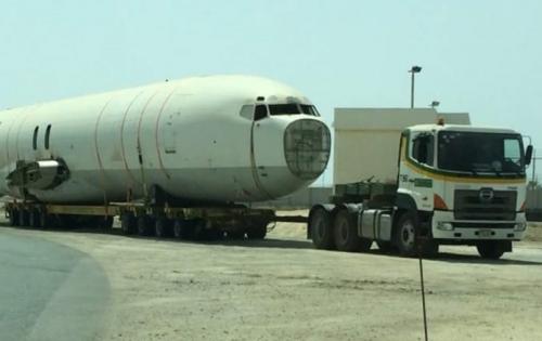 Turk Heavy Transport Deliver Aircraft Body in Bahrain