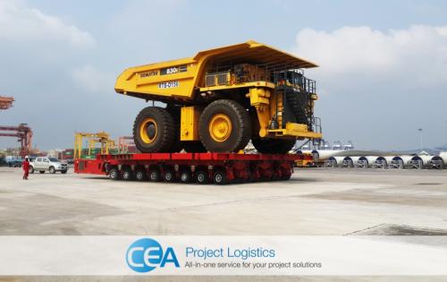 CEA Project Logistics Takes Care of Big Komatsu Trucks