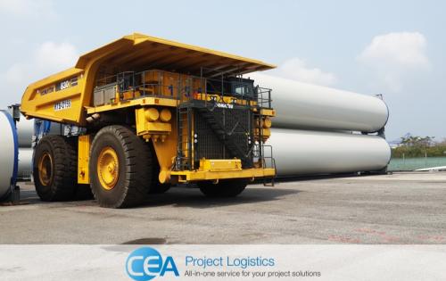 CEA Project Logistics Takes Care of Big Komatsu Trucks