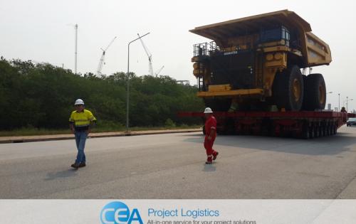 CEA Project Logistics Takes Care of Big Komatsu Trucks