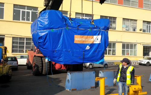 Alpha Maritime Services Handle 2 Huge Ship Engines from Italy to Chile