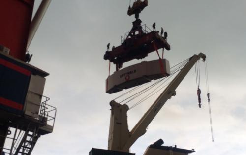 Alpha Handle Shipment of Shore Crane from Italy to South Korea