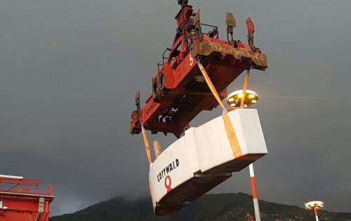 Alpha Handle Shipment of Shore Crane from Italy to South Korea