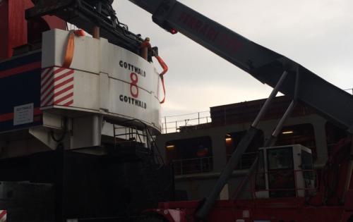 Alpha Handle Shipment of Shore Crane from Italy to South Korea