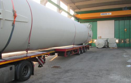 Intertransport GRUBER Arrange Transport of Large Tank from Germany to Egypt