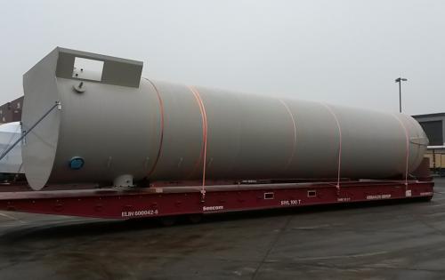 Intertransport GRUBER Arrange Transport of Large Tank from Germany to Egypt