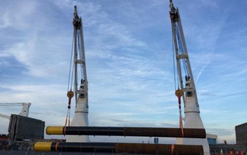 Europe Cargo Discharge Large Pipes for New Jetty