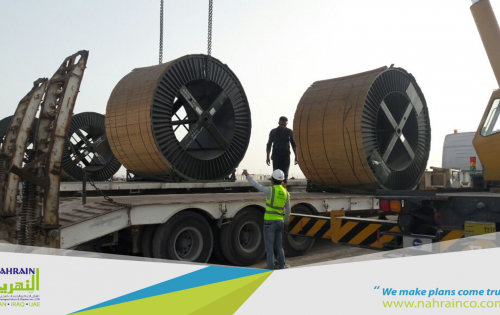 Al Nahrain Transport Large Cable Reels in Iraq