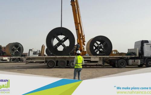 Al Nahrain Transport Large Cable Reels in Iraq