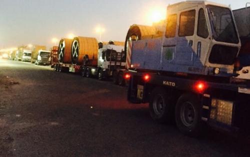 Al Nahrain Transport Large Cable Reels in Iraq