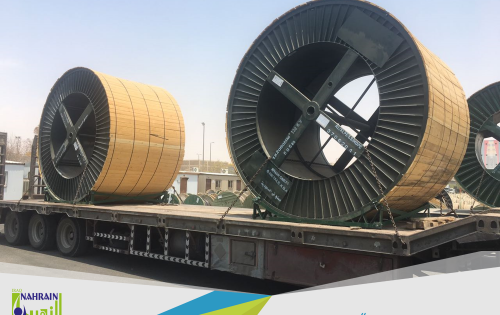 Al Nahrain Transport Large Cable Reels in Iraq