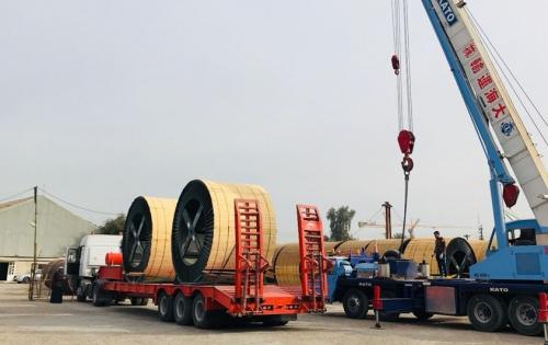 Al Nahrain Transport Large Cable Reels in Iraq