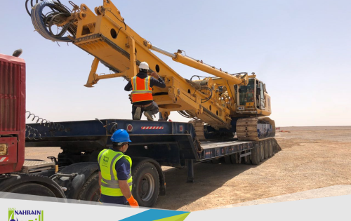 Al Nahrain Move CAT Excavator from Jordan to Saudi Arabia