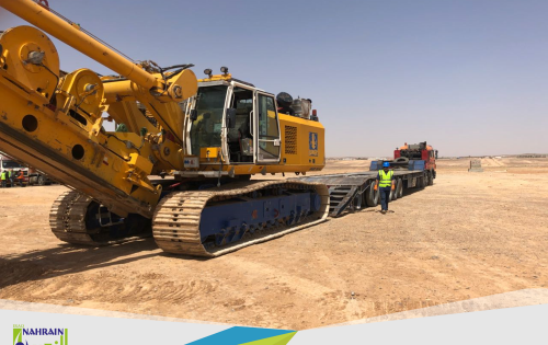 Al Nahrain Move CAT Excavator from Jordan to Saudi Arabia