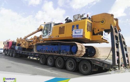 Al Nahrain Move CAT Excavator from Jordan to Saudi Arabia