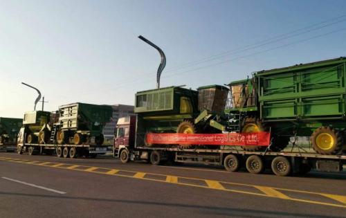 Uni-Home with International Trucking of Cotton Pickers