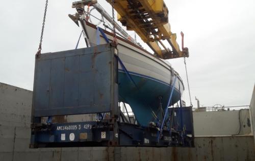 Europe Cargo Discharge Sailboat