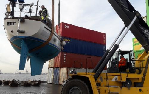 Europe Cargo Discharge Sailboat