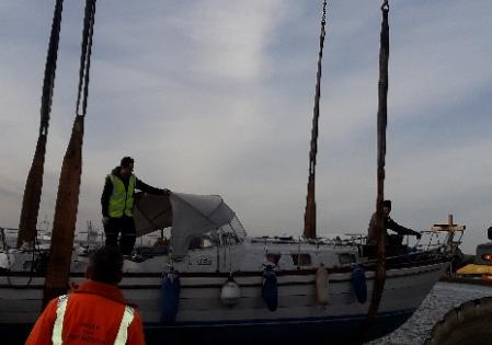 Europe Cargo Discharge Sailboat