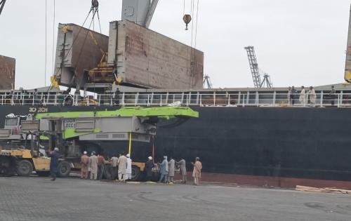 Star Shipping Discharging Cargo at Karachi Port