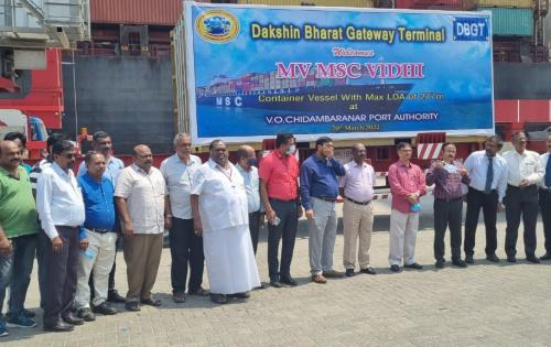 Amirtha Shipping Attend Function for MSC Vidhi in Tuticorin