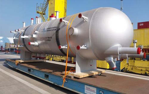 Livo Logistics Carry Oversized Heat Exchangers to India