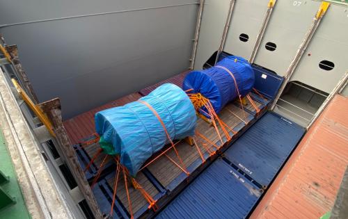 Ceekay Shipping Move Cable Reels Across the Sea