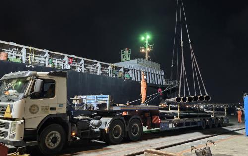 Cuchi Shipping Arrange for Delivery of Pipes to Vung Tau