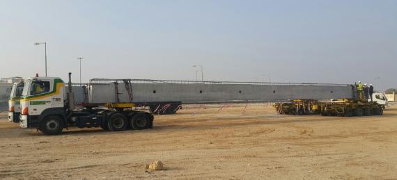 Turk Heavy Transport Complete Local Move of Long Concrete Beams