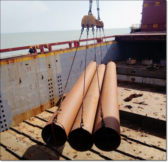 ISSGF India Transport Breakbulk Pipes En Masse to Dammam