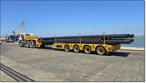 Cuchi Shipping Arrange for Delivery of Pipes to Vung Tau