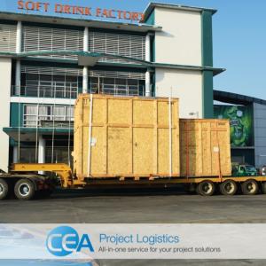 CEA Myanmar Handle Transport & Installation Project for Soft Drinks Factory